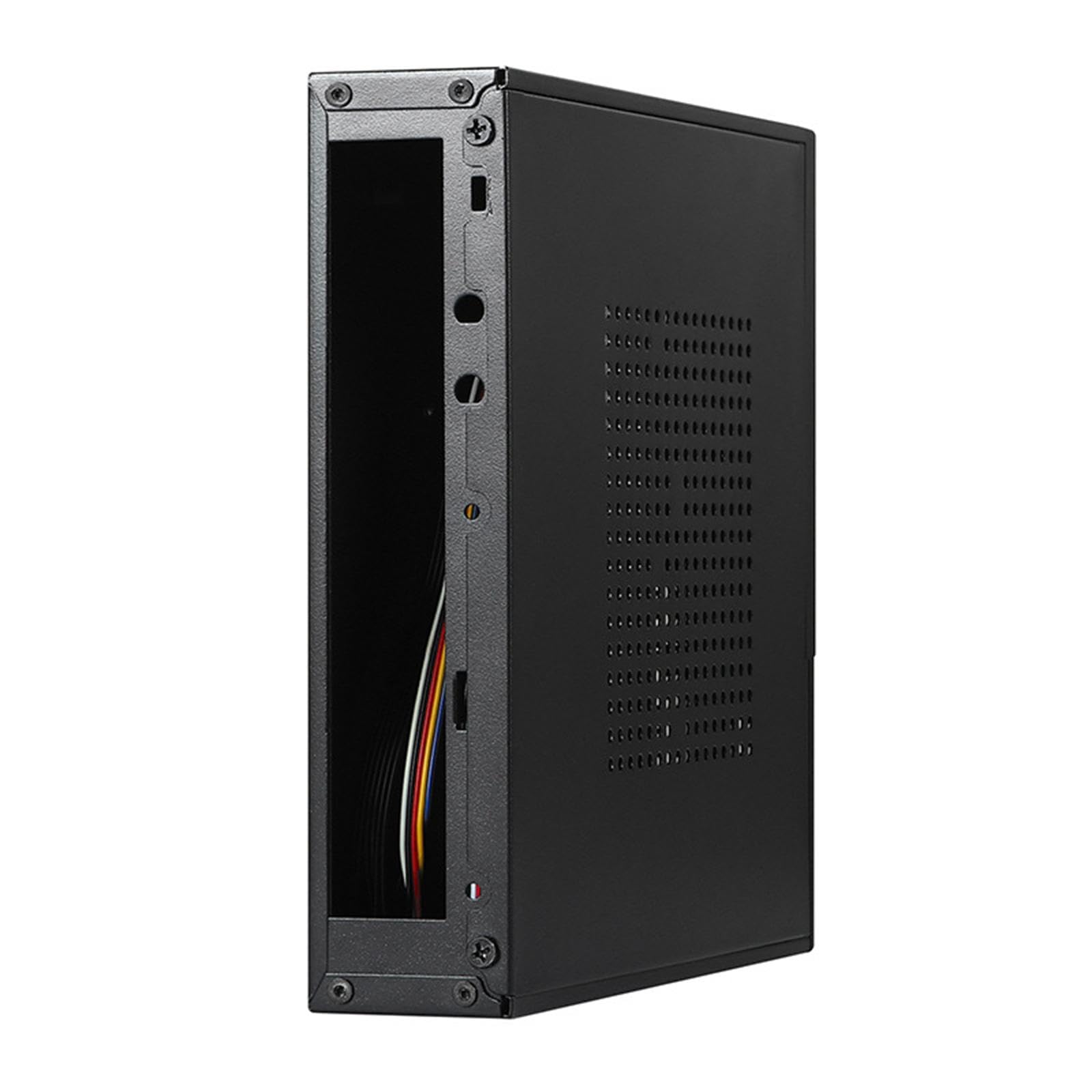 Rackmount Server Chassis - Mini ITX Computer Case with Metal Ventilation Holes for Office & Home Server Setup | Compact PC Enclosure for Networking & Data Storage