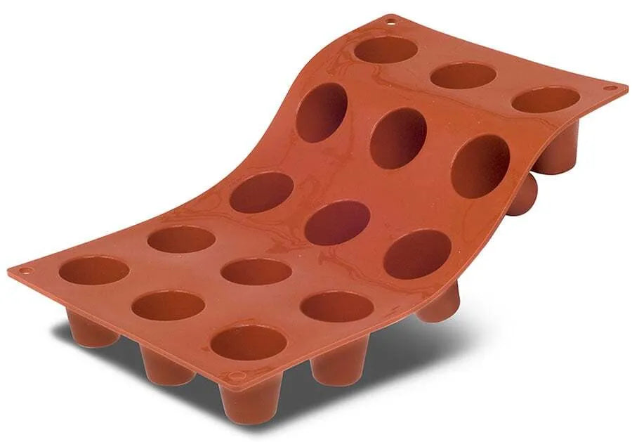 Non-Stick Orange 15-Cavity Mini Cake Mold - Perfect for Baking Cupcakes, Muffins, and Desserts at Home