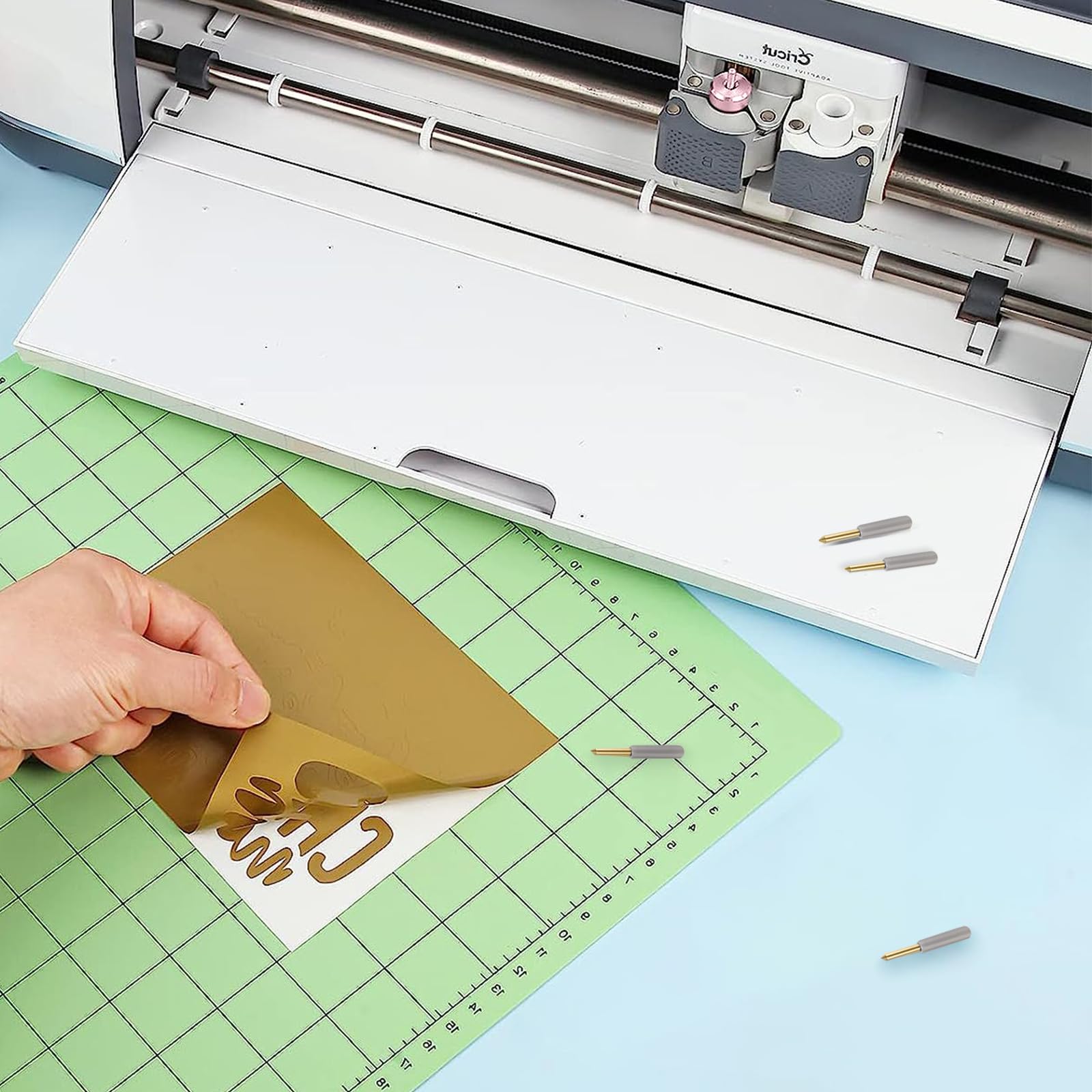 20 Pcs Premium Fine Point Blades Compatible with Cricut Maker 3/4, Maker, Explore 3/4, Air 2/Air/One/Venture - Replacement Blades for Cutting Vinyl, Cardstock, Glitter, Faux Leather, Adhesive Foil & Vellum - Perfect for DIY Crafts, Scrapbooking & Home Decor Projects