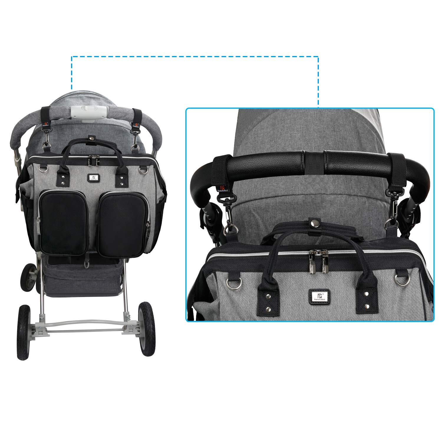 Best Diaper Bag Tote with Stroller Straps & Changing Pad - Large Waterproof Baby Bag for Moms - Perfect for Travel, Shopping & Daycare Essentials