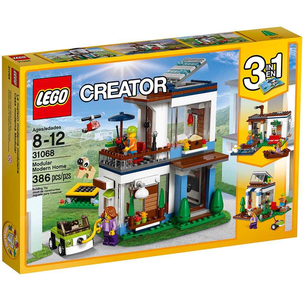 LEGO Creator Modular Modern Home 31068 Building Kit (386 Pieces) - Creative Construction Toy for Kids & Adults, Perfect for Home Decoration & Collectible Display
