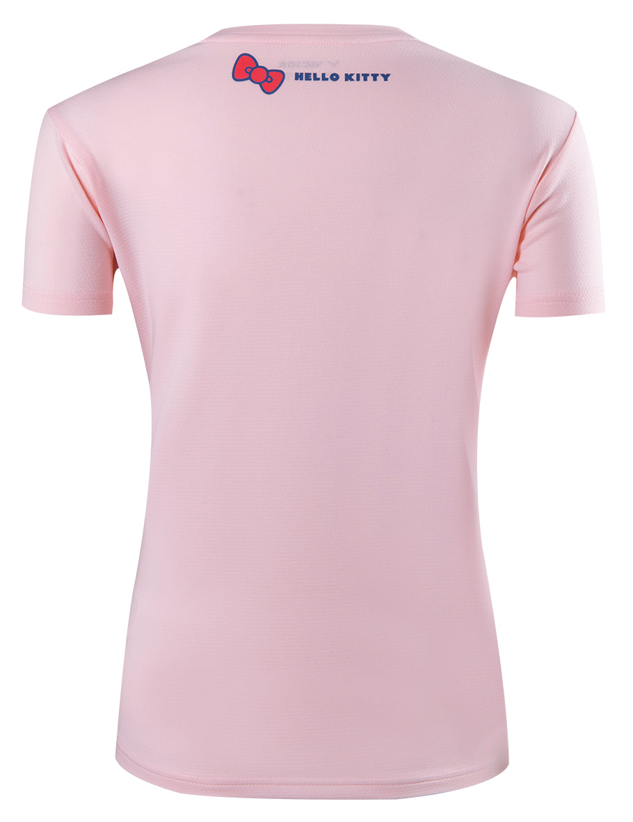 Victor KT301 Hello Kitty Women's T-Shirt - Baby Pink Limited Edition Cute Kawaii Graphic Tee for Casual Wear & Anime Fans