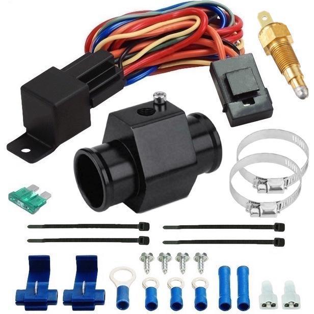 34 Row Transmission Oil Cooler with Electric Fan & In-Hose Temp Switch Kit - Heavy Duty Cooling for Trucks, SUVs, and Performance Vehicles