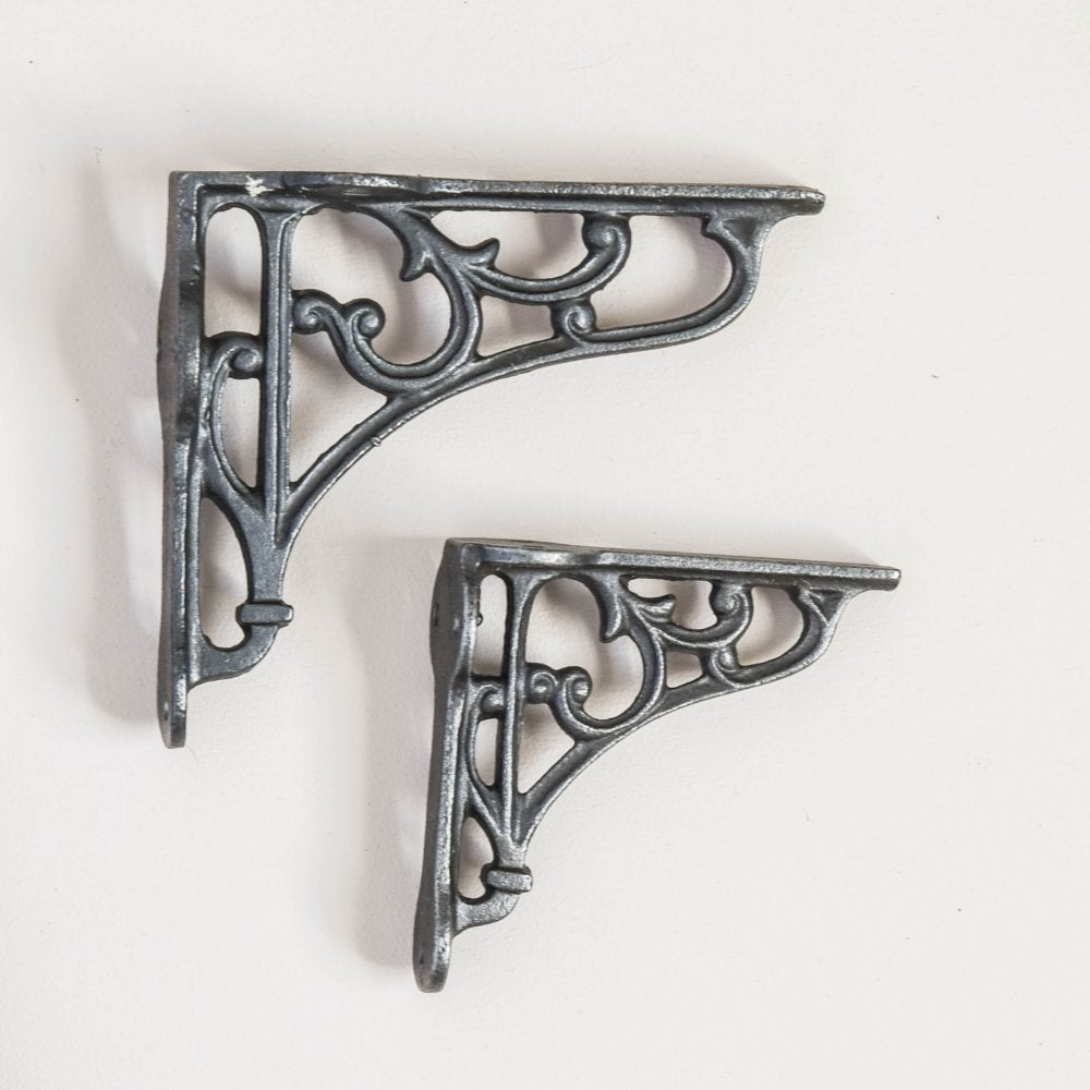Mini Ornate Pantry Bracket - Decorative Cast Iron Shelf Support for Kitchen, Pantry & Farmhouse Style Storage - Perfect for Rustic Home Organization & Display