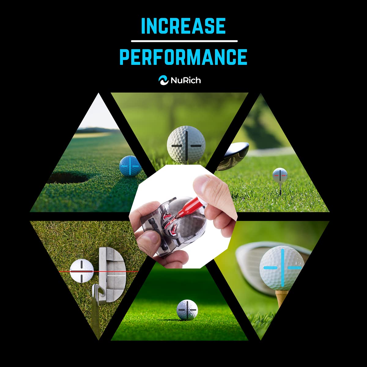 Premium Golf Ball Line Marker & Alignment Tool - 2 Pack | Essential Golf Accessory for Putting Practice | Fits in Golf Bag & Portable for Course Use | Perfect for Improving Putting Accuracy & Alignment on Greens
