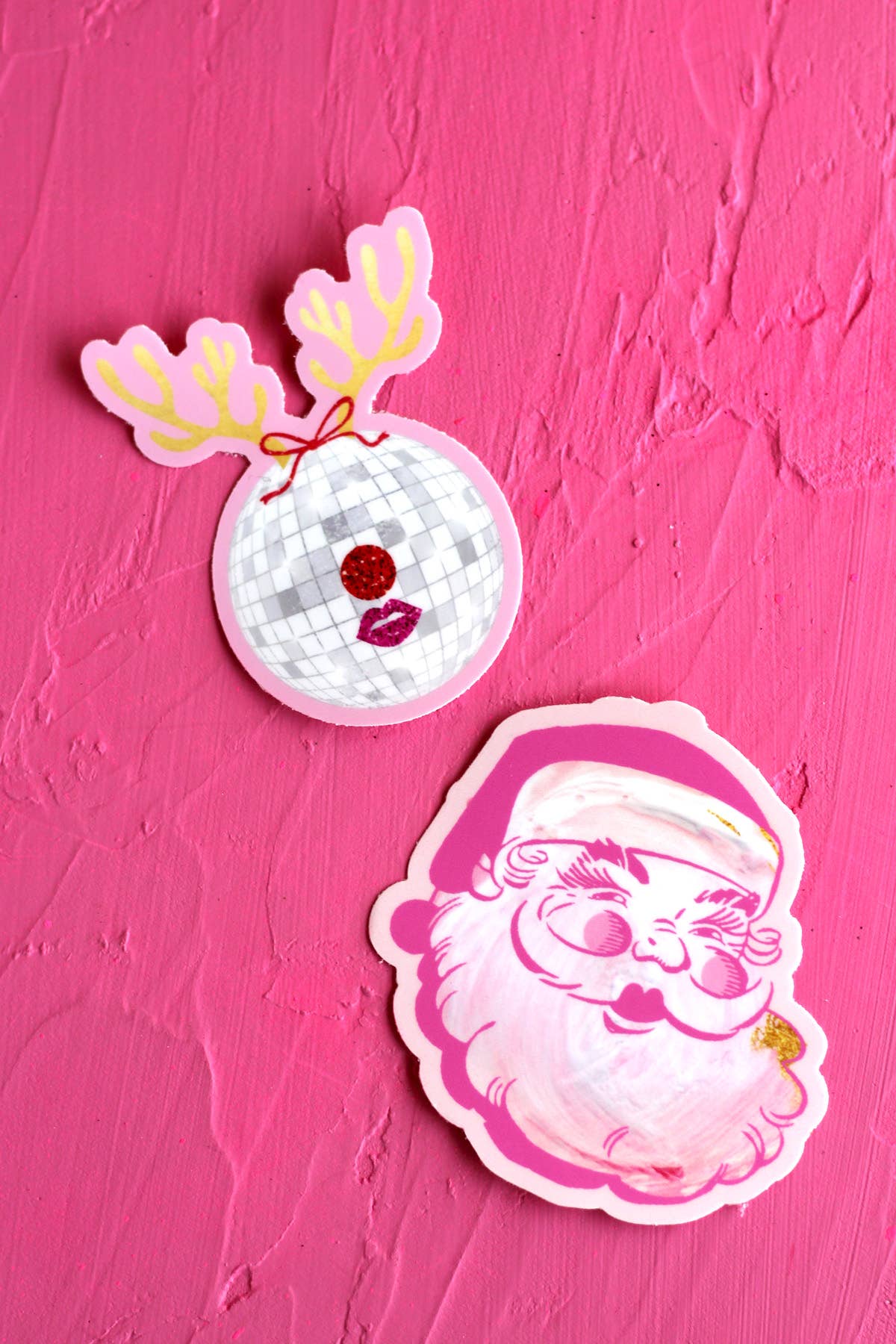 Disco Ball Reindeer Sticker - Christmas Party Decor, Holiday Decals for Windows, Laptops, Water Bottles - Fun Festive Gift Idea for Kids & Adults