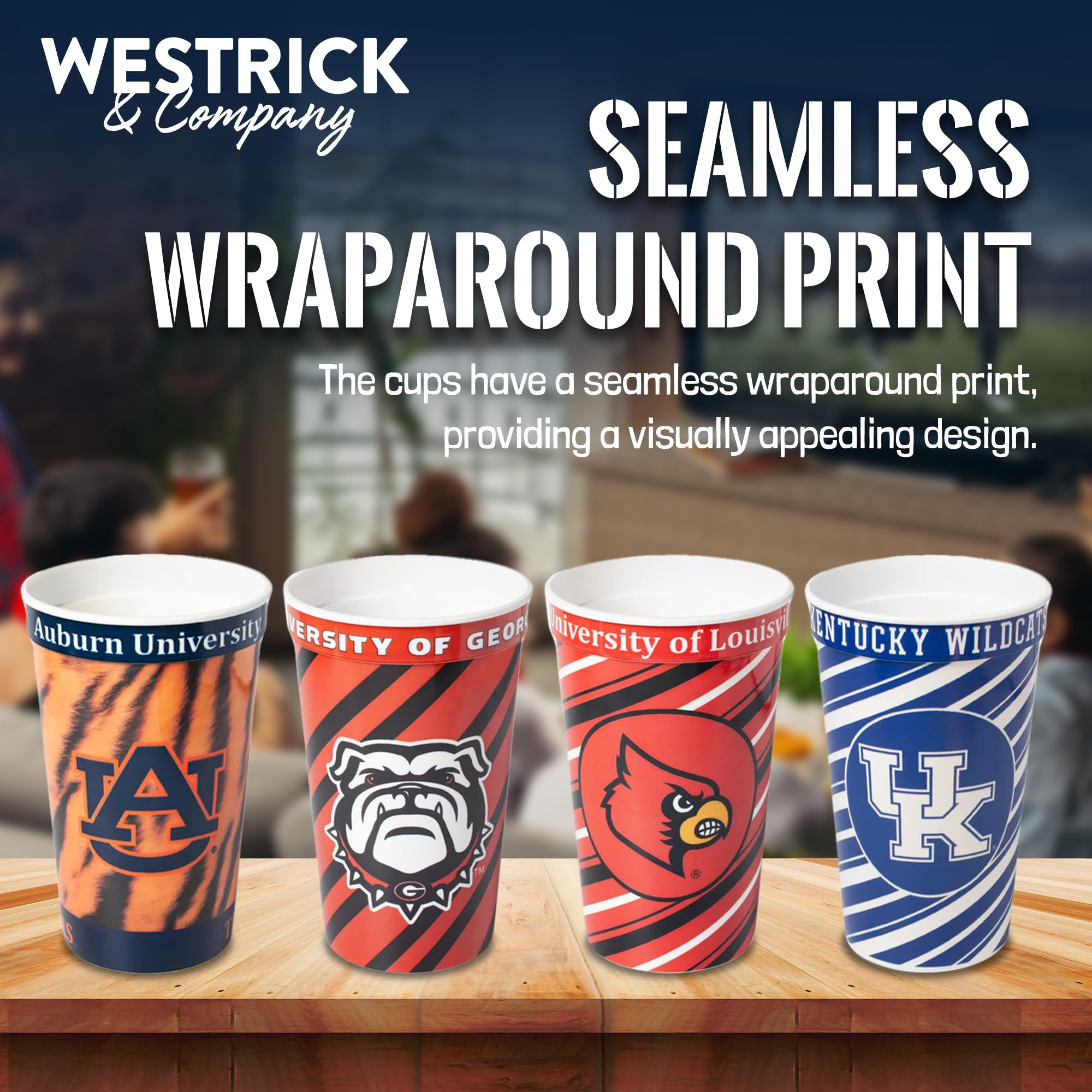 Arizona Wildcats 24 oz Souvenir Cups 4 Pack - Team Memorabilia & Collectible Drinkware for Fans - Reusable Tumblers Great for Game Day Parties, Home Decor & Sports Collections