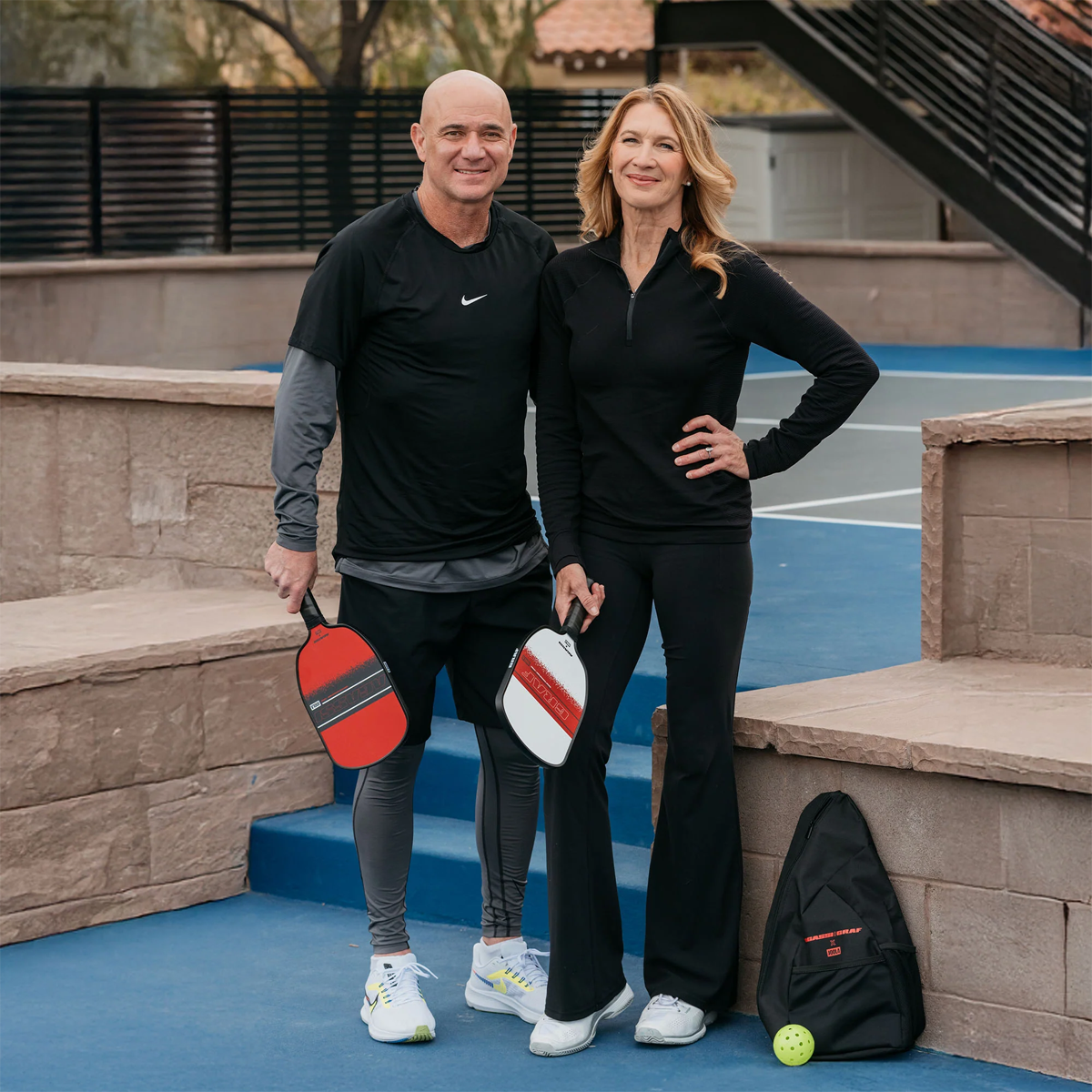 Agassi Graf Champion Tennis Racket Set - 12mm Grip Size for Men & Women | Perfect for Beginners & Advanced Players | Ideal for Training, Matches & Recreational Play