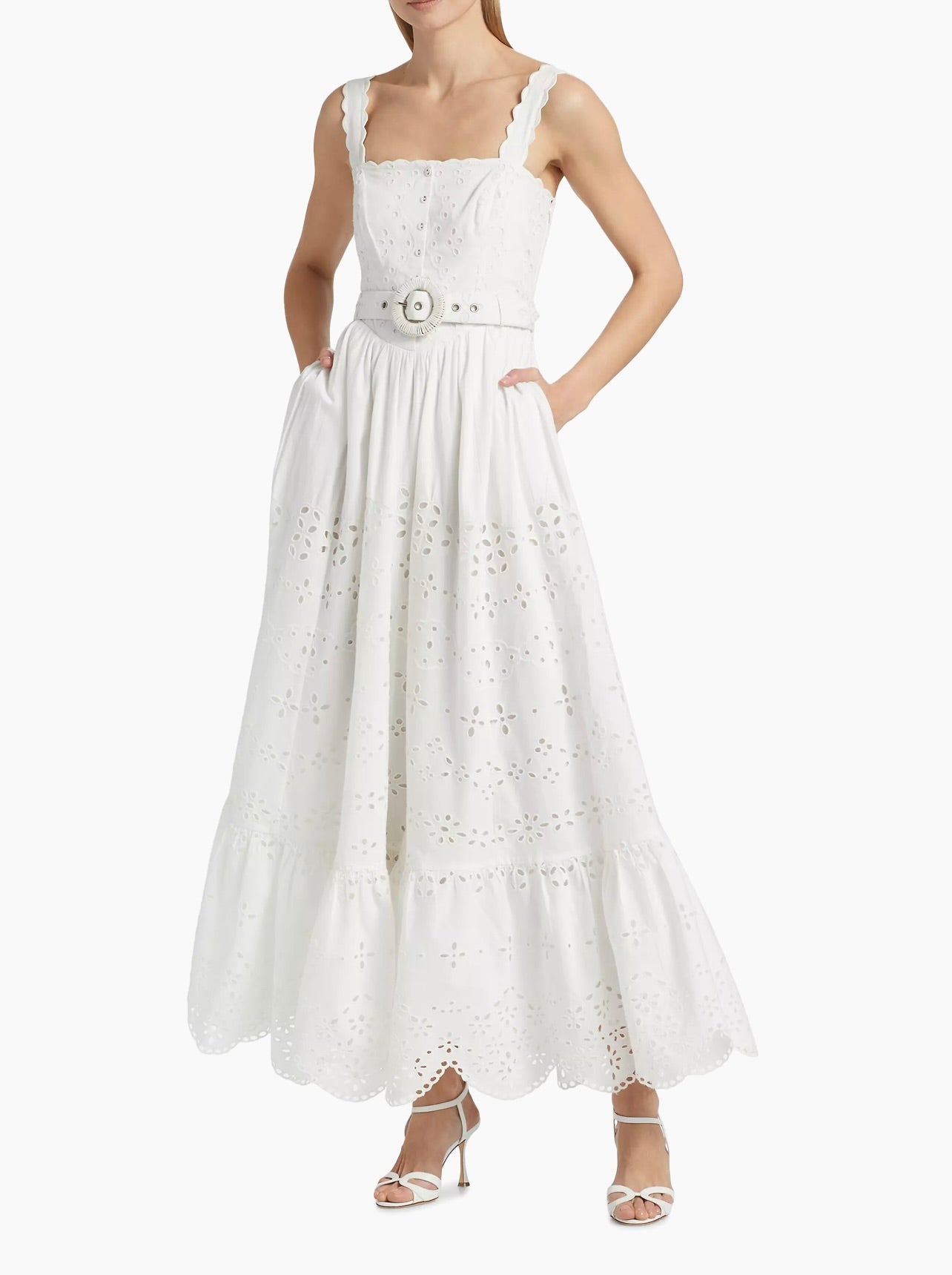 Adya Elegant Long White Dress for Women - Perfect for Weddings, Parties & Special Occasions