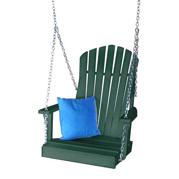 Premium A&L Furniture Poly Adirondack Chair Swing - Durable Outdoor Patio Furniture for Garden, Deck, Poolside - Weather-Resistant & Comfortable Hanging Chair for Relaxation
