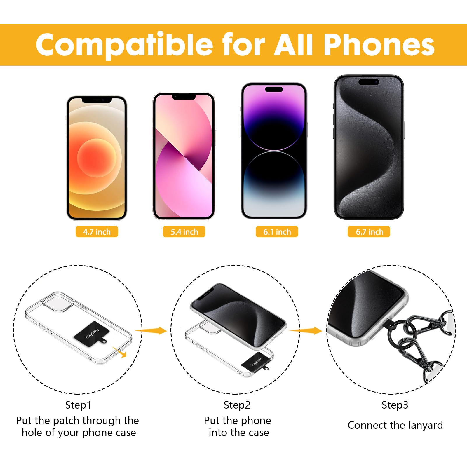 Boho Adjustable Phone Lanyard Crossbody - Anti-Theft Neck Strap for iPhone, ID Holder & Keys | Perfect for Travel, Concerts & Everyday Use