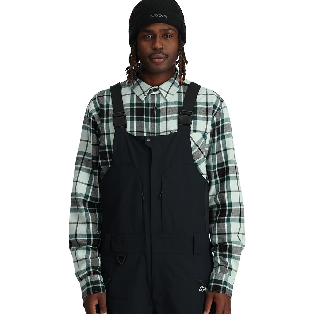 Spyder Men's Terrain Insulated Ski Bib Pants - Waterproof Winter Snowboarding Overalls for Cold Weather Skiing & Outdoor Activities