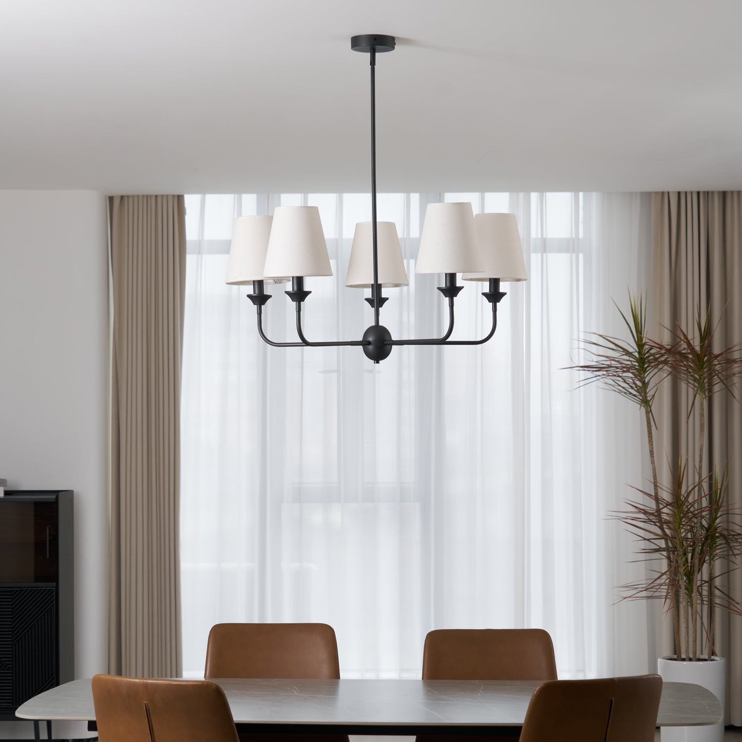 Euphora Crystal Chandelier - Elegant Modern Ceiling Light Fixture for Dining Room, Living Room, Bedroom | Perfect for Home Decor, Wedding, Party & Event Lighting