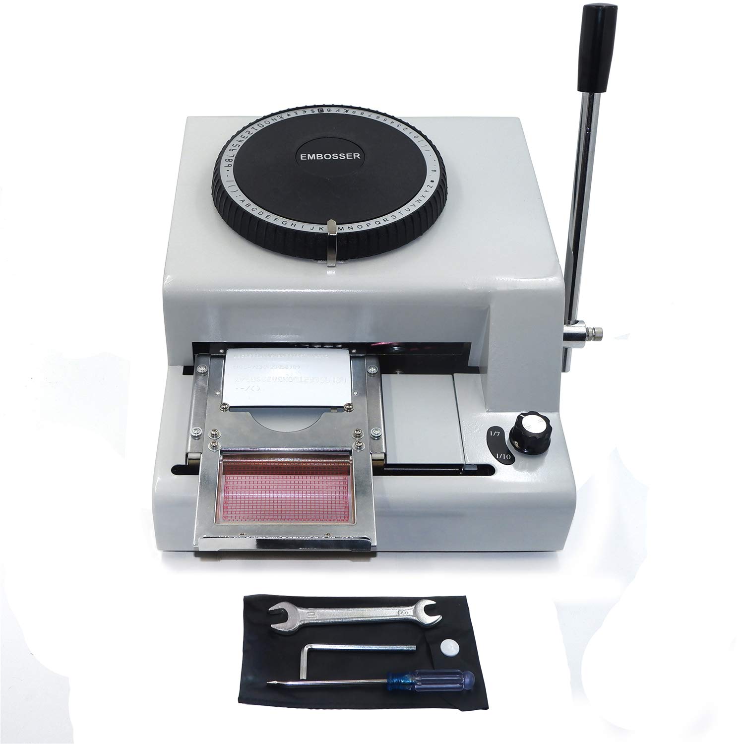 Manual Stamping Machine for PVC Letters - Personalized Card Embosser & Code Printer (Model ET-WORK001-RAW) | Perfect for DIY Crafts, Wedding Invitations, and Business Cards