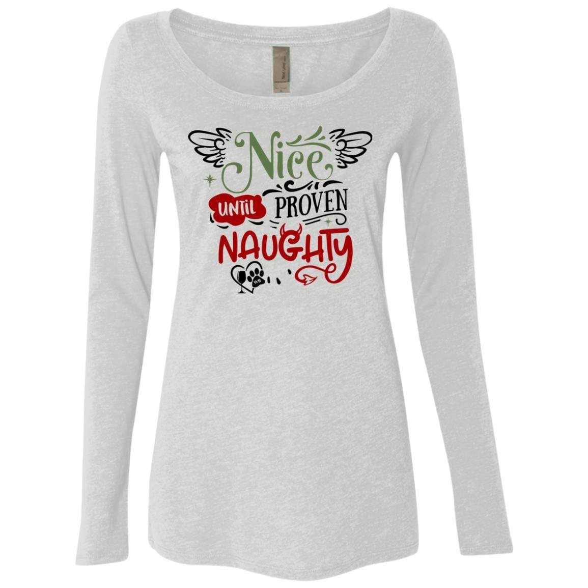 WineyBitches.Co Women's Long Sleeve Scoop Neck Tri-Blend T-Shirt - Soft & Comfortable for Casual Wear, Lounge & Everyday Outfits