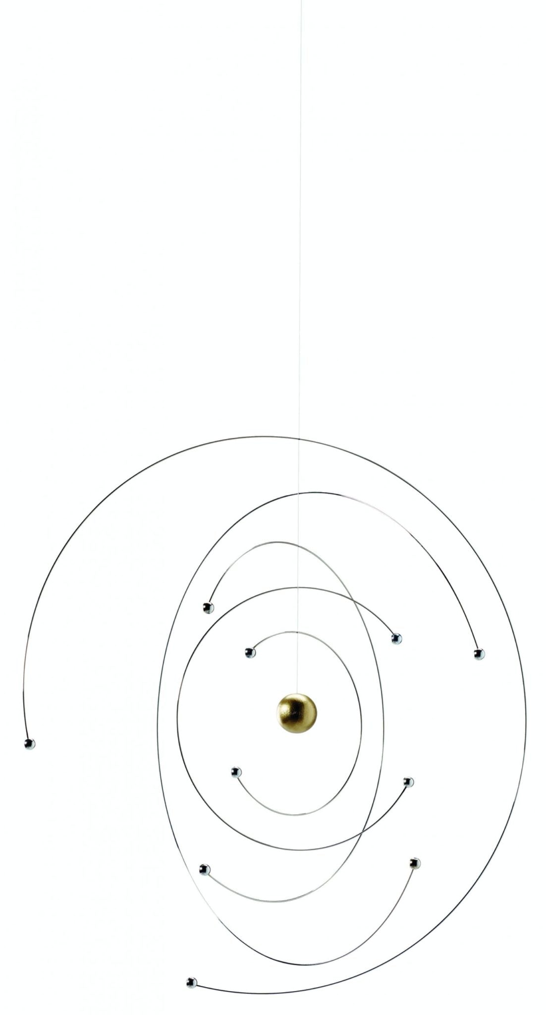 FLENSTED Hanging Art Niels Bohr Mobile - Elegant Physics-Themed Room Decor for Nursery, Classroom or Science Enthusiast's Space