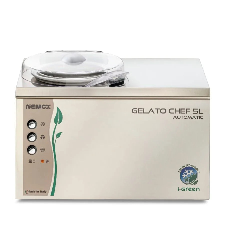 NEMOX NEW Gelato CHEF 5L Automatic Ice Cream Maker Machine I GREEN | Commercial & Home Use | Perfect for Gelato, Sorbet, Frozen Yogurt Making | Small Business & Kitchen Appliance