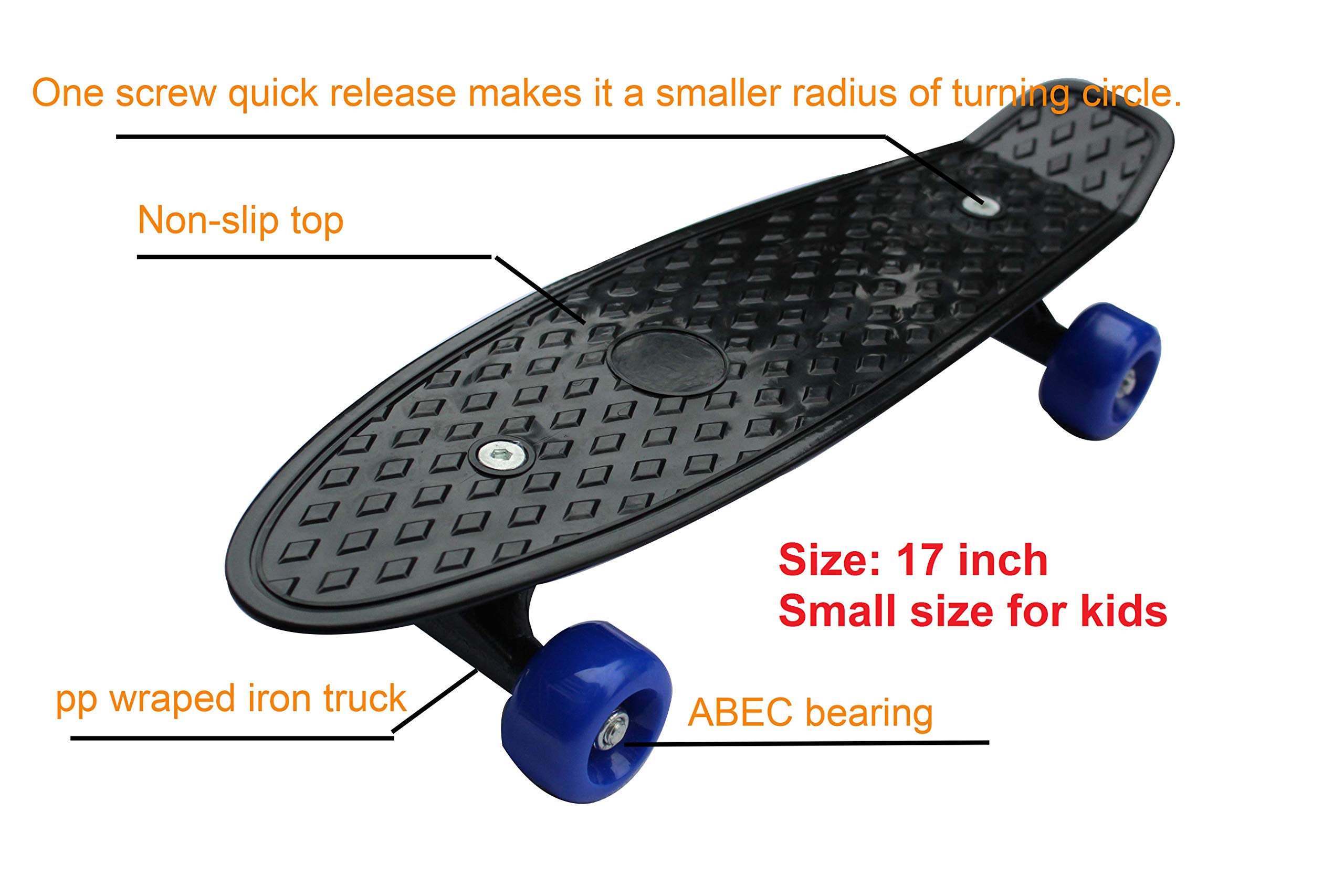 Best Mini Skateboard & Mini Cruiser for Beginners - Portable & Lightweight for Kids & Adults - Perfect for Commuting, Tricks & Fun Rides