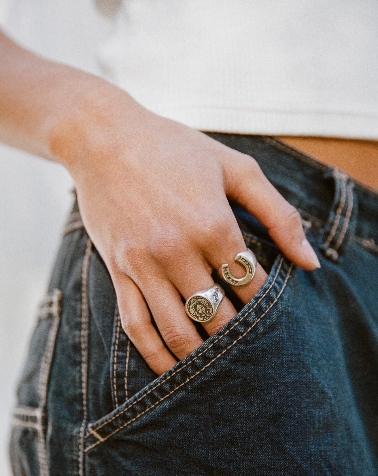 Ride or Die Signet Ring - Sterling Silver Friendship Jewelry for Best Friends & Couples - Perfect for Gifts, Anniversaries & Everyday Wear