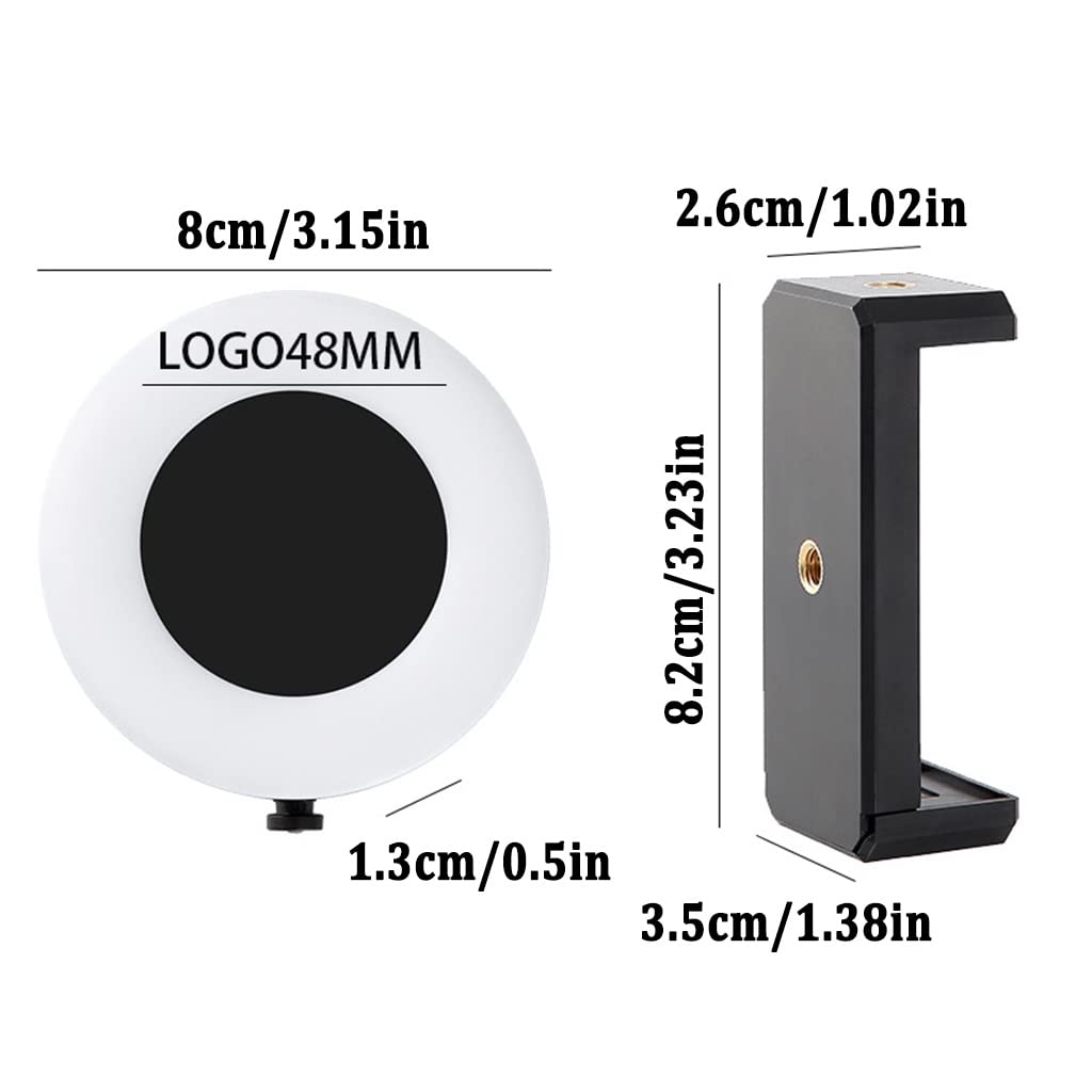 3 Inch LED Ring Light with Tripod & Phone Holder - Selfie Light for Makeup, YouTube, TikTok Videos, Live Streaming & Zoom Meetings - Perfect for Content Creators, Vloggers & Home Office Setup