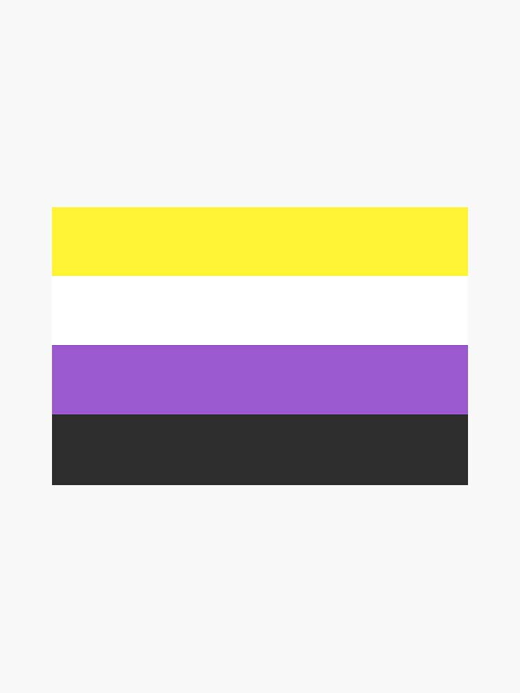 Nonbinary Pride Flag Stickers - Waterproof Vinyl Decals for Hydro Flask, Laptop, Skateboard & More - LGBTQ+ Pride Stickers for Water Bottles, Notebooks, Cars & DIY Projects
