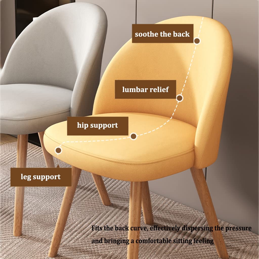Modern Upholstered Dining Chairs with Wood Legs - Accent Side Chairs for Office, Kitchen, Living Room & Reception Areas - Comfortable Armless Leisure Chair for Home & Commercial Use (Pink) - Perfect for Dining Sets, Lounge Seating & Dressing Rooms