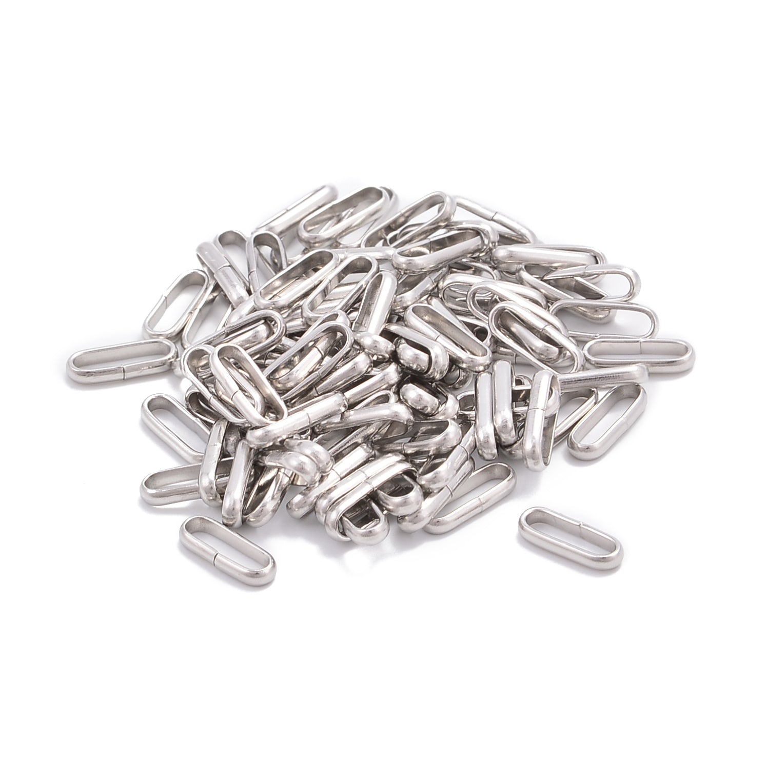 304 Stainless Steel Crimp Beads 3.55x10mm - 100pcs Pack for Jewelry Making, DIY Crafts & Beading Projects - Durable Wire Cord Ends for Bracelets, Necklaces & Keychains
