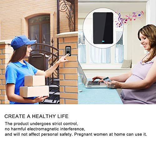 Waterproof Wireless Doorbell Kit with EU Plug - Easy Installation, 28 Chime Sounds, Smart Home Doorbell for Apartments & Houses (Ideal for Front Door, Back Door & Office)