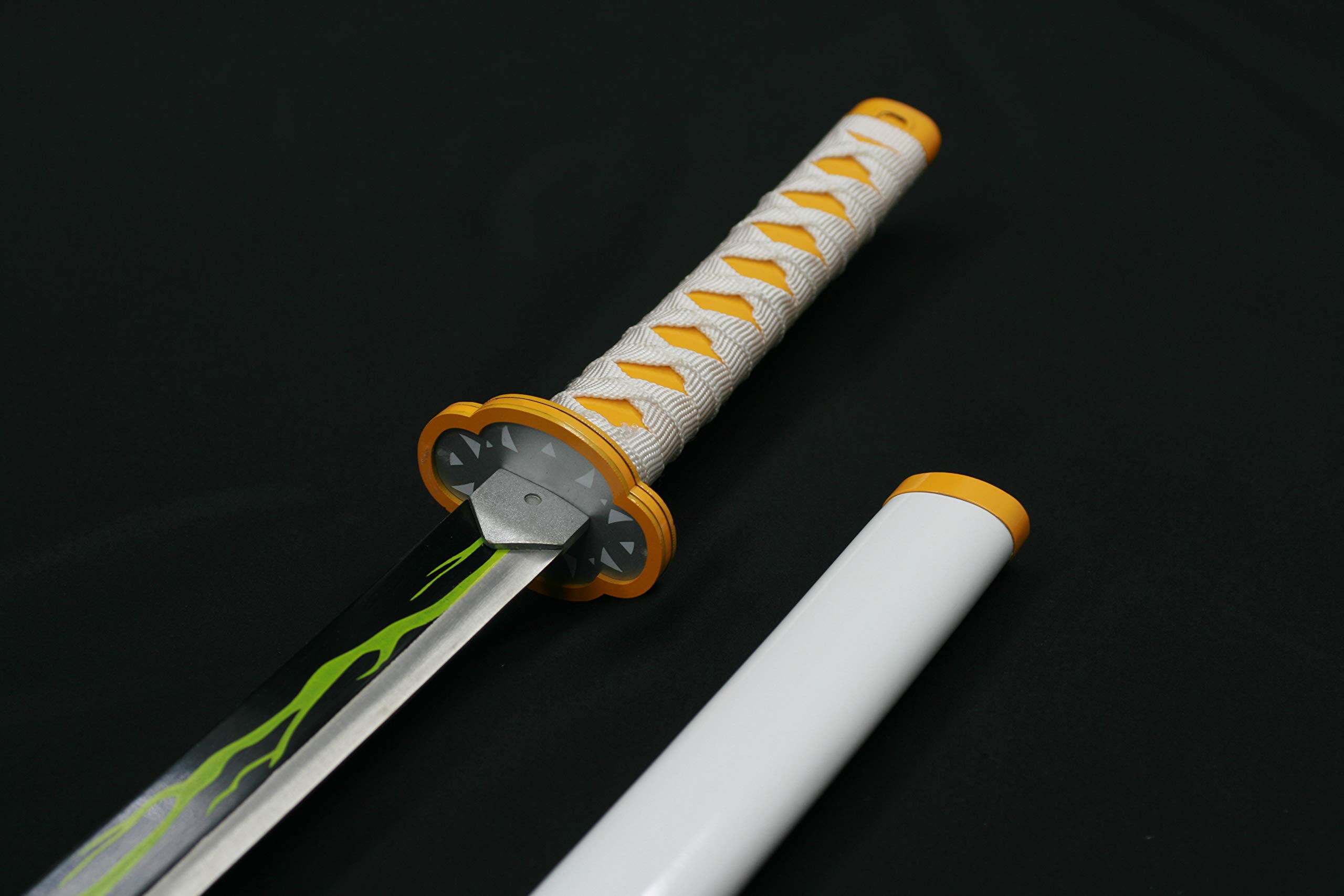 Demon Slayer Sword Replica - Kimetsu no Yaiba Tanjiro Kamado & Shinobu Kochou Cosplay Prop - Carbon Steel Anime Game Sword for Collectors & Cosplay Enthusiasts - Perfect for Halloween, Conventions & Display