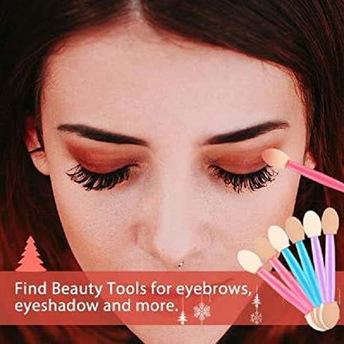 Elecsera 10-Piece Disposable Eyeshadow Brushes - Dual-Sided Sponge Applicators for Professional Makeup (Pack of 10) | Perfect for Travel, Salon Use & Hygienic Makeup Application