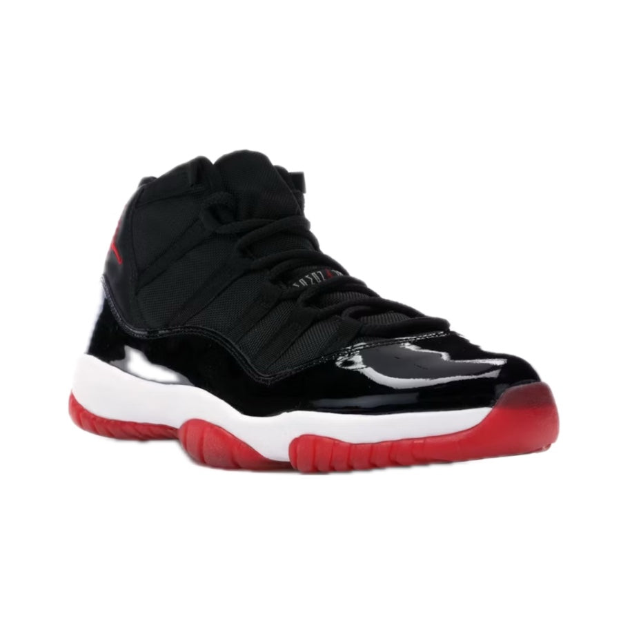 Original Air Jordan 11 Retro Playoffs 2001 Sneakers - Black/True Red/White Colorway - Men's Basketball Shoes for Court Performance & Street Style