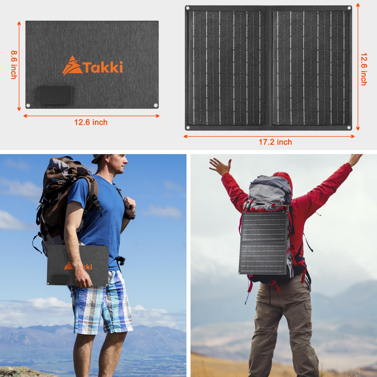 Takki 120W Peak Solar Generator Portable Power Station with 21W Solar Panels - 83Wh Solar Power Bank with AC Outlet for Camping, Emergency Power, Outdoor Adventures, RV Trips & Home Backup
