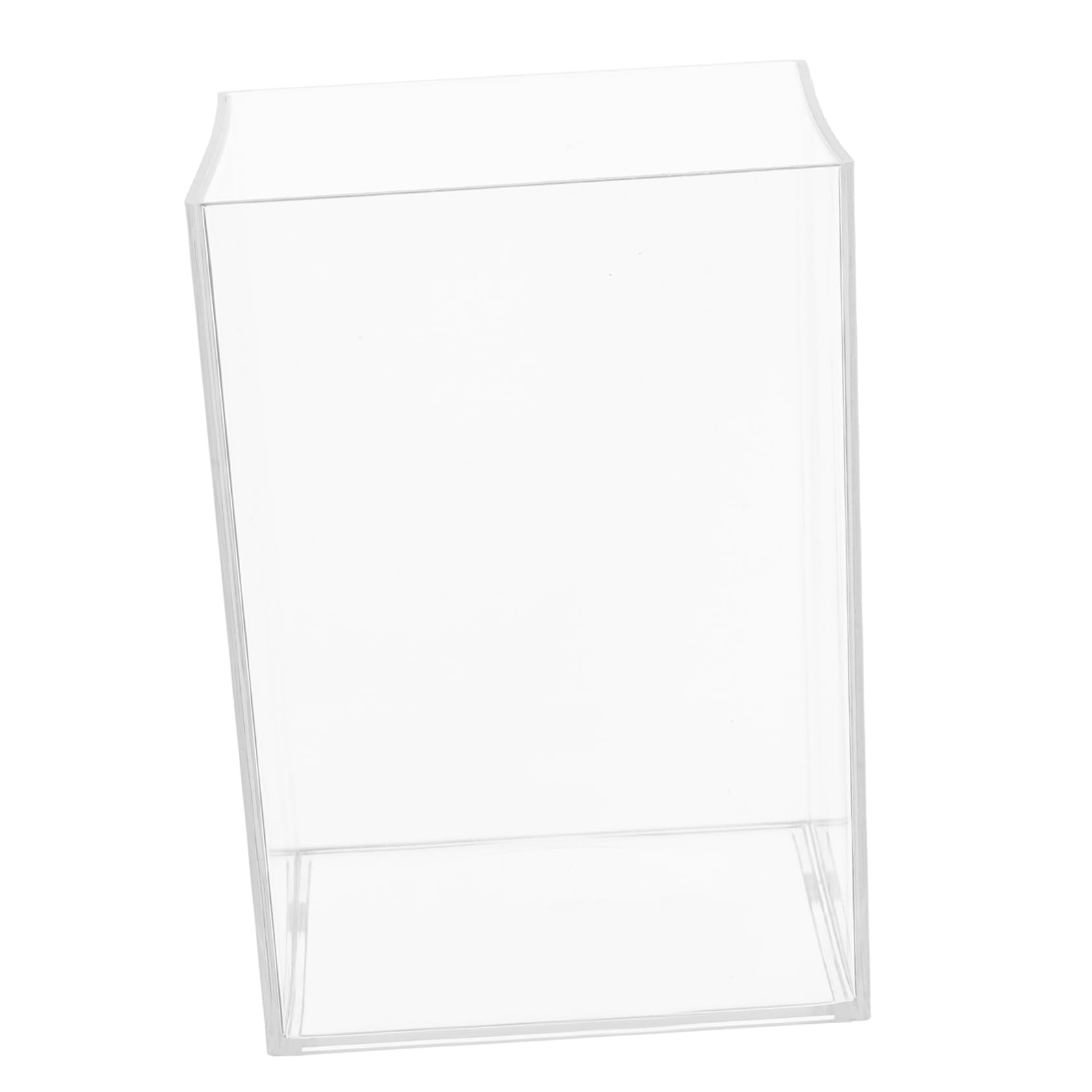 Clear Acrylic Makeup Brush Holder & Desk Organizer - Multifunctional Pen Pencil Cup for Office, Home Vanity, Bathroom Counter | Perfect for Cosmetics, Stationery, Toothbrush Storage