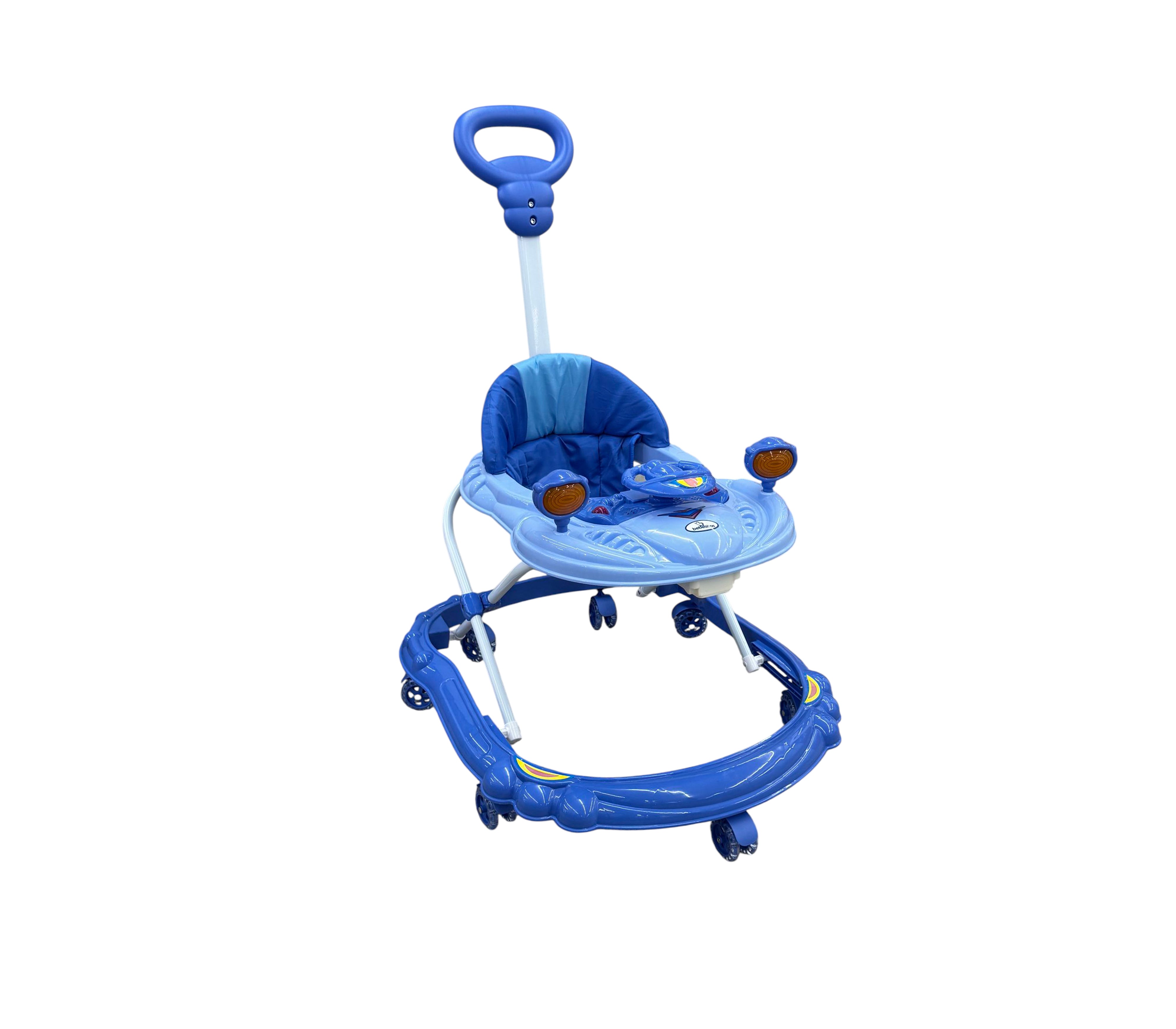 Baby Walker with Steering Wheel - Adjustable Height & Fun Design for Toddlers Learning to Walk | Perfect for Home Play & Early Development