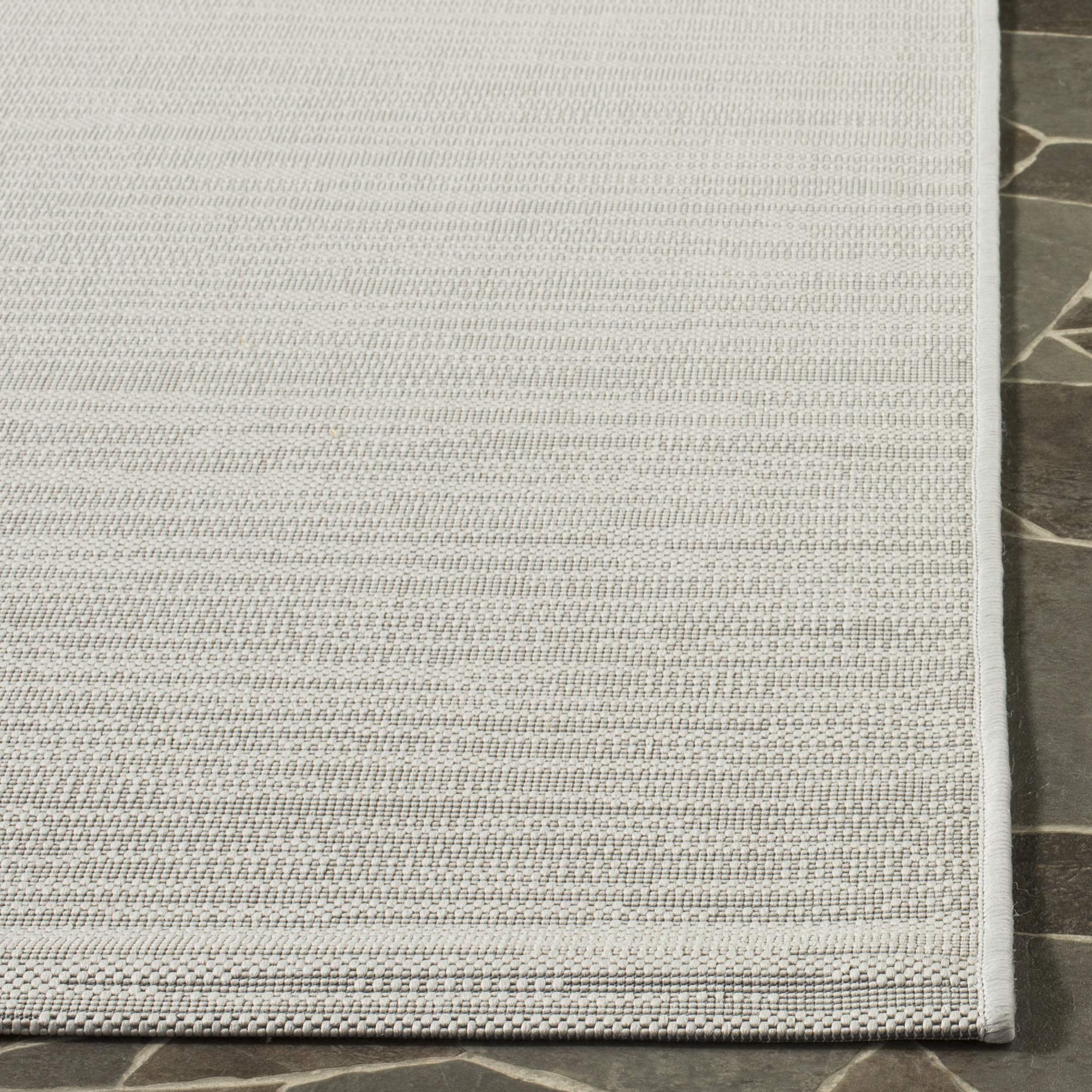 SAFAVIEH Courtyard Collection 8' x 11' Light Grey CY6576 Indoor Outdoor Waterproof Rug - Easy to Clean, Stain Resistant for Patio, Backyard, Mudroom, Deck & Porch Use