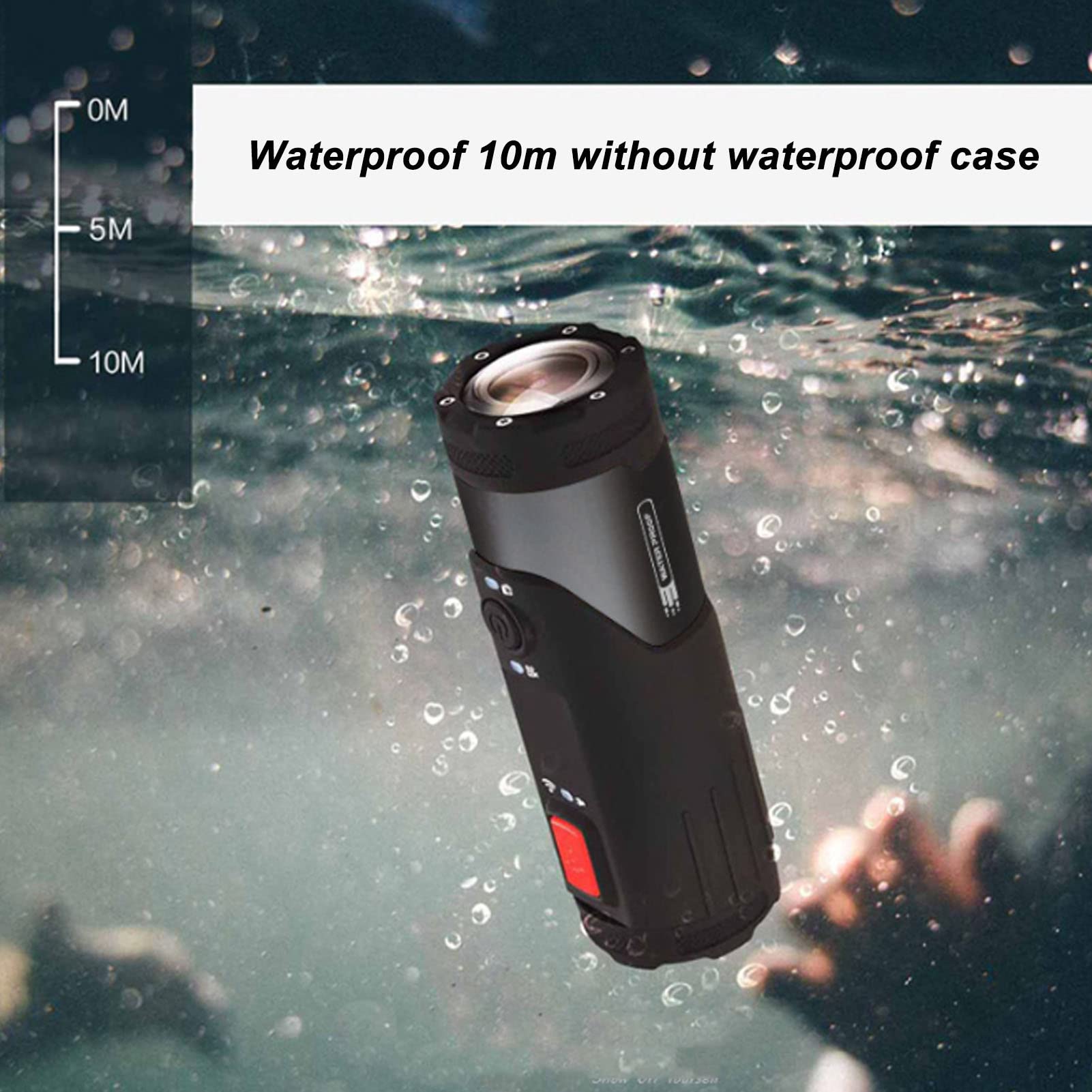 4K HD Mini Sports Action Camera with Built-in G-Sensor, 1000mAh Battery for Outdoor Cycling, Hiking, Skiing & Extreme Sports Recording