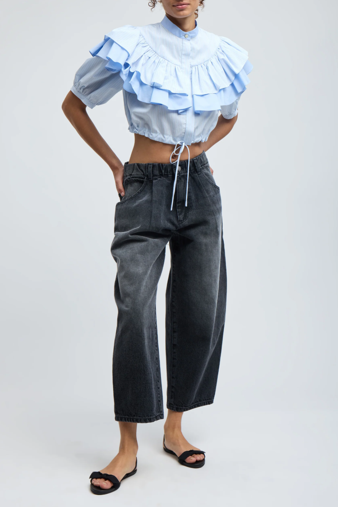 Silverlake Stretch Elastic Waist Jeans for Women - Comfortable Washed Charcoal Denim Pants | Perfect for Casual Wear, Office & Travel