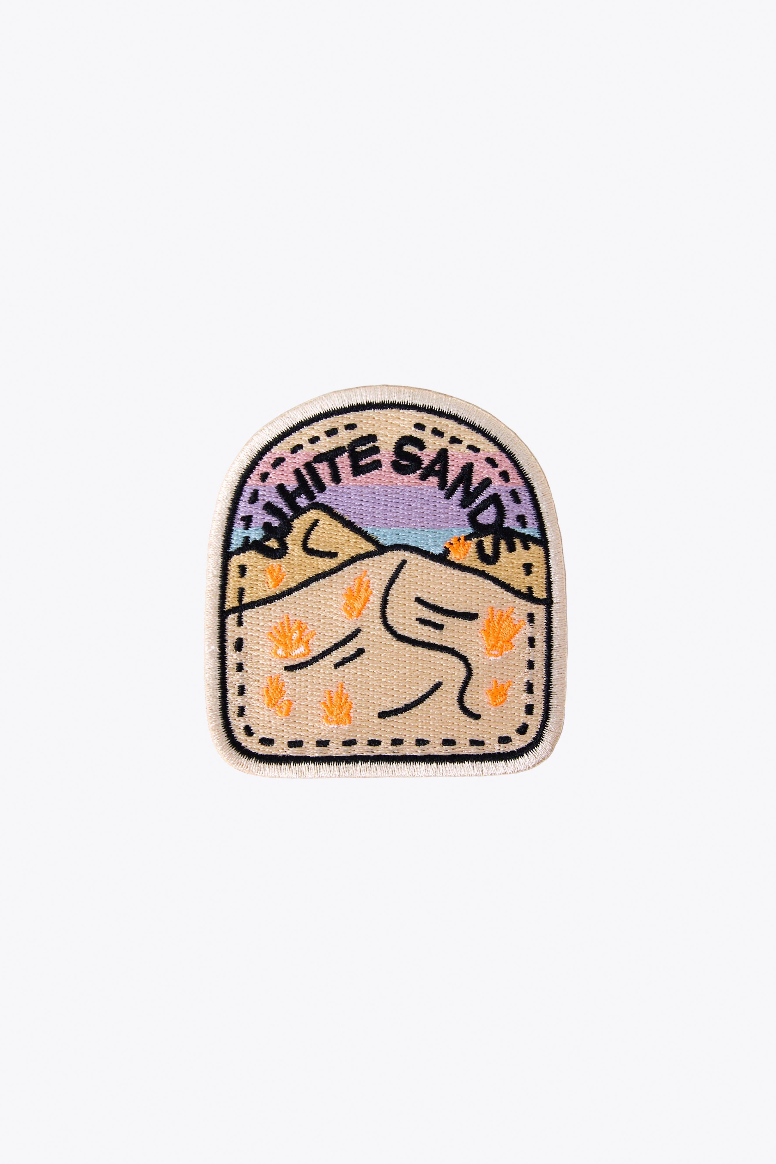 White Sands Patch - Premium Embroidered Iron-On Patch for Jackets, Hats & Bags | Perfect for DIY Crafts, Fashion Customization & Outdoor Gear