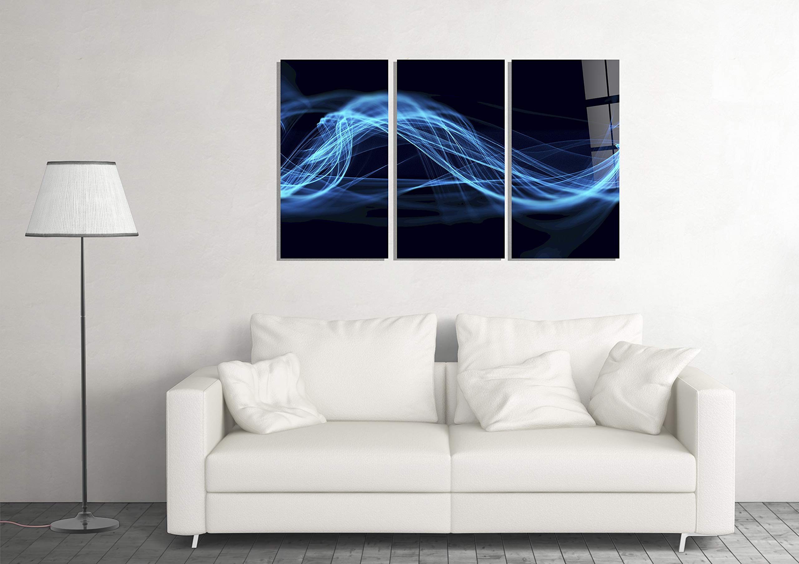 Abstract Wave Modern Art Decor Print - Tempered Glass Wall Art for Living Room, Bedroom & Office - Unique Home Gift Idea for Housewarming, Wedding & Birthday