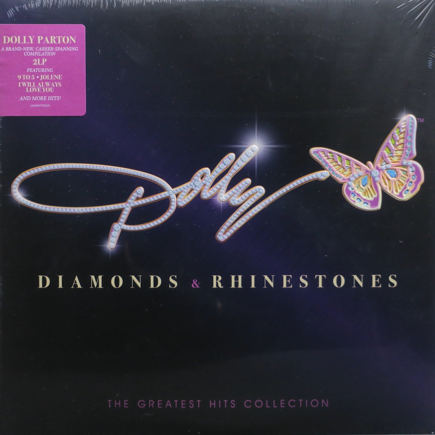 Dolly Parton 'Diamonds & Rhinestones: Greatest Hits Collection' Vinyl 2LP Record - Country Music Album for Collectors & Music Lovers - Perfect for Home Listening & Gift Giving