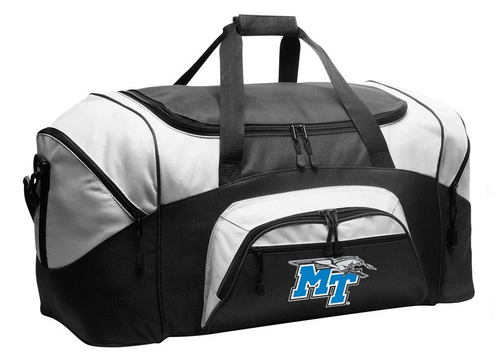Large MTSU Duffel Bag - Waterproof Travel Duffle for Men & Women - Perfect for Gym, Sports, College & Weekend Trips - Middle Tennessee State University Themed Suitcase