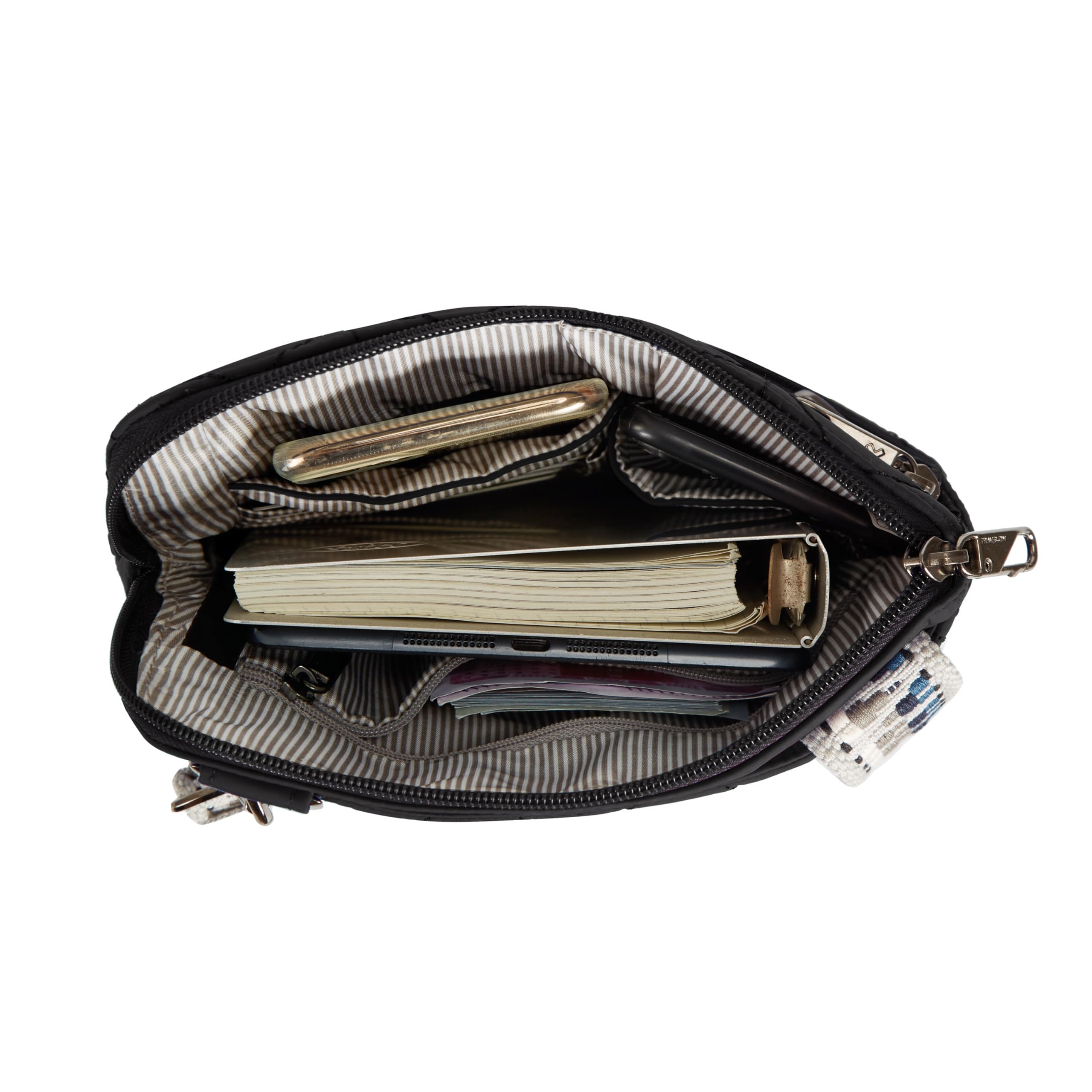 Travelon Anti-Theft Boho Slim Crossbody Bag for Women - Secure RFID Blocking Purse with Adjustable Strap, Perfect for Travel, Commuting & Everyday Use