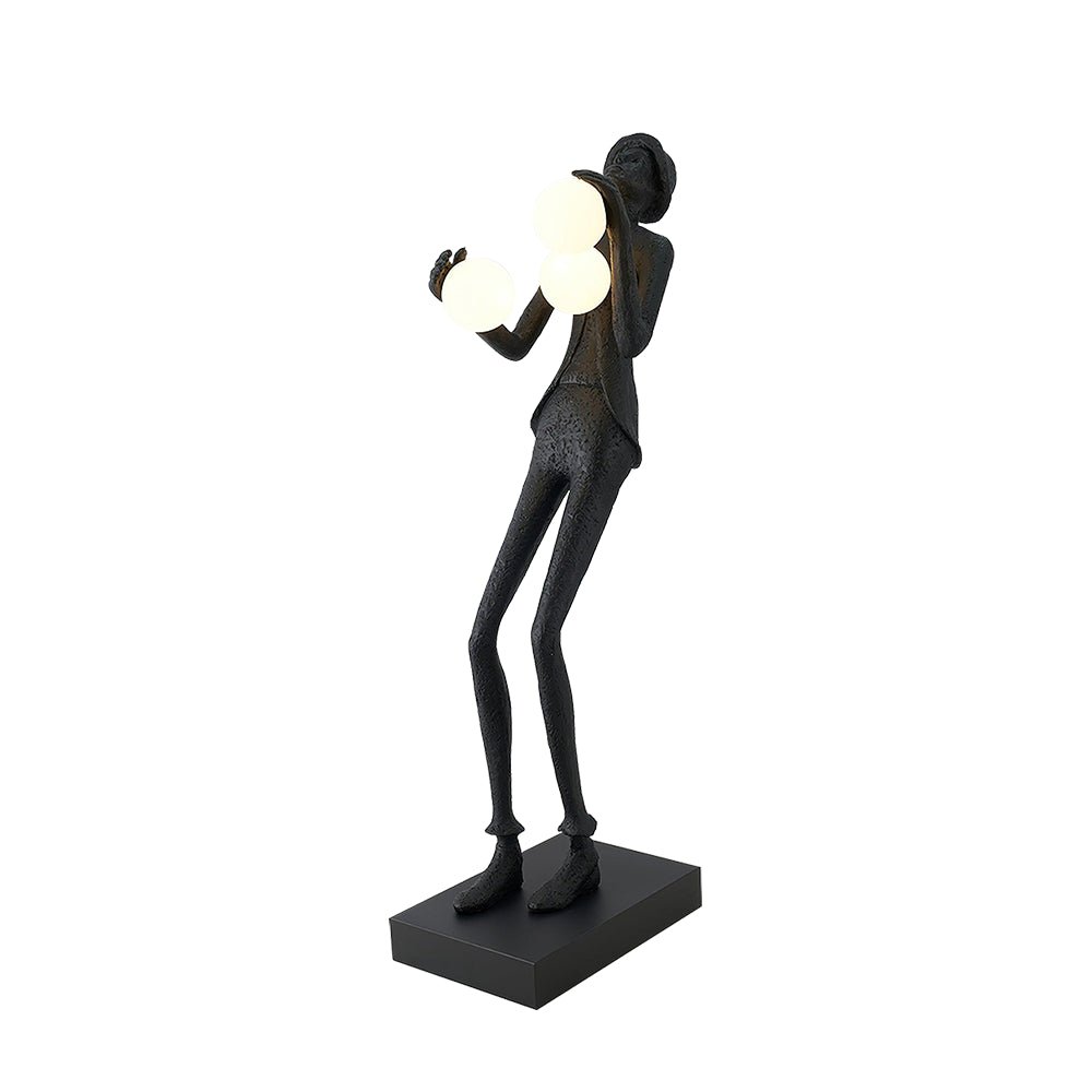Modern Gentleman Sculpture Floor Lamp - Elegant LED Standing Light for Living Room, Bedroom & Office Decor - Perfect for Reading, Relaxing & Ambient Lighting