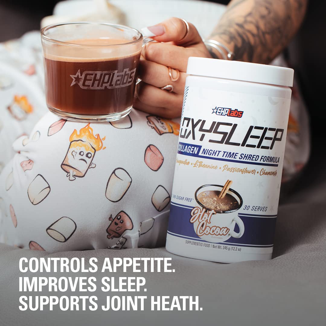 EHP Labs OxySleep Collagen 351g - Advanced Sleep Support Supplement with Collagen for Better Rest & Recovery | Perfect for Nighttime Use & Jet Lag Relief