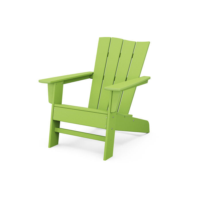 POLYWOOD Wave Chair Left - Durable Outdoor Adirondack Chair for Patio, Poolside & Garden - Weather-Resistant & Comfortable Seating Solution