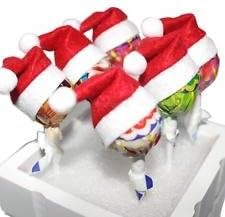 Mini Santa Gnome Hats for Christmas - 6 Pack Small Holiday Hats for Stocking Stuffers, DIY Crafts, Tree Ornaments & Festive Party Decorations