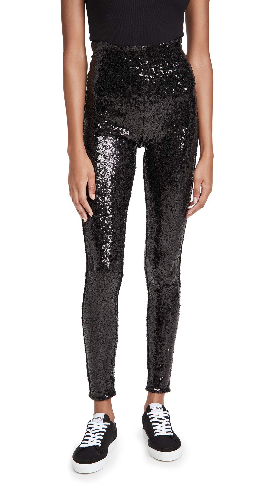 Commando Women's Sequin Leggings - High Waisted Stretchy Shiny Party Pants for Dance, Yoga & Night Out
