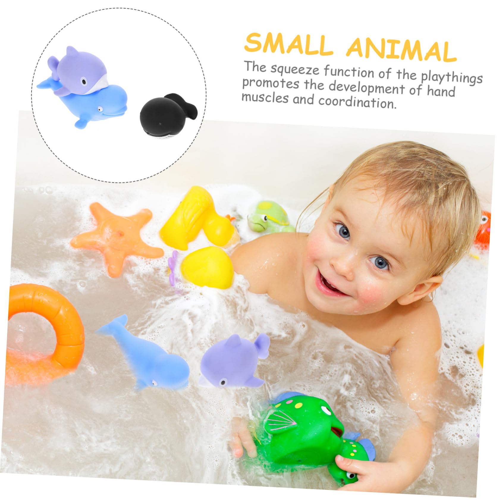 QUMIIRITY 3-Piece Bath Toys Set - Non-Toxic Floating Bathtub Toys for Toddlers & Kids - Fun Shower Water Play Toys for Baby Bath Time & Pool Party (EVA Foam)