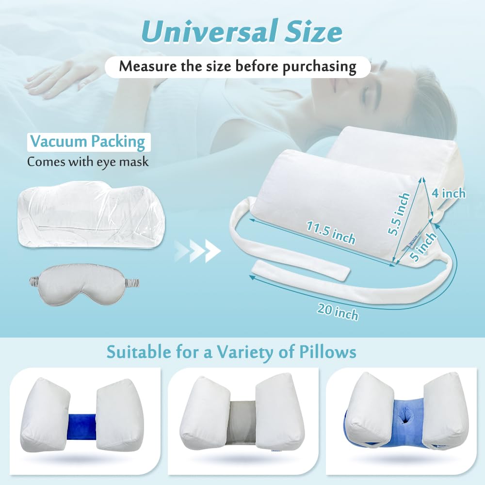 Anti-Wrinkle Beauty Pillow for Back Sleeping - Post-Surgery Head Support & Wrinkle Prevention - Orthopedic Positioning Pillow for Better Sleep & Skin Care - Perfect for Recovery, Anti-Aging & Comfortable Night Rest