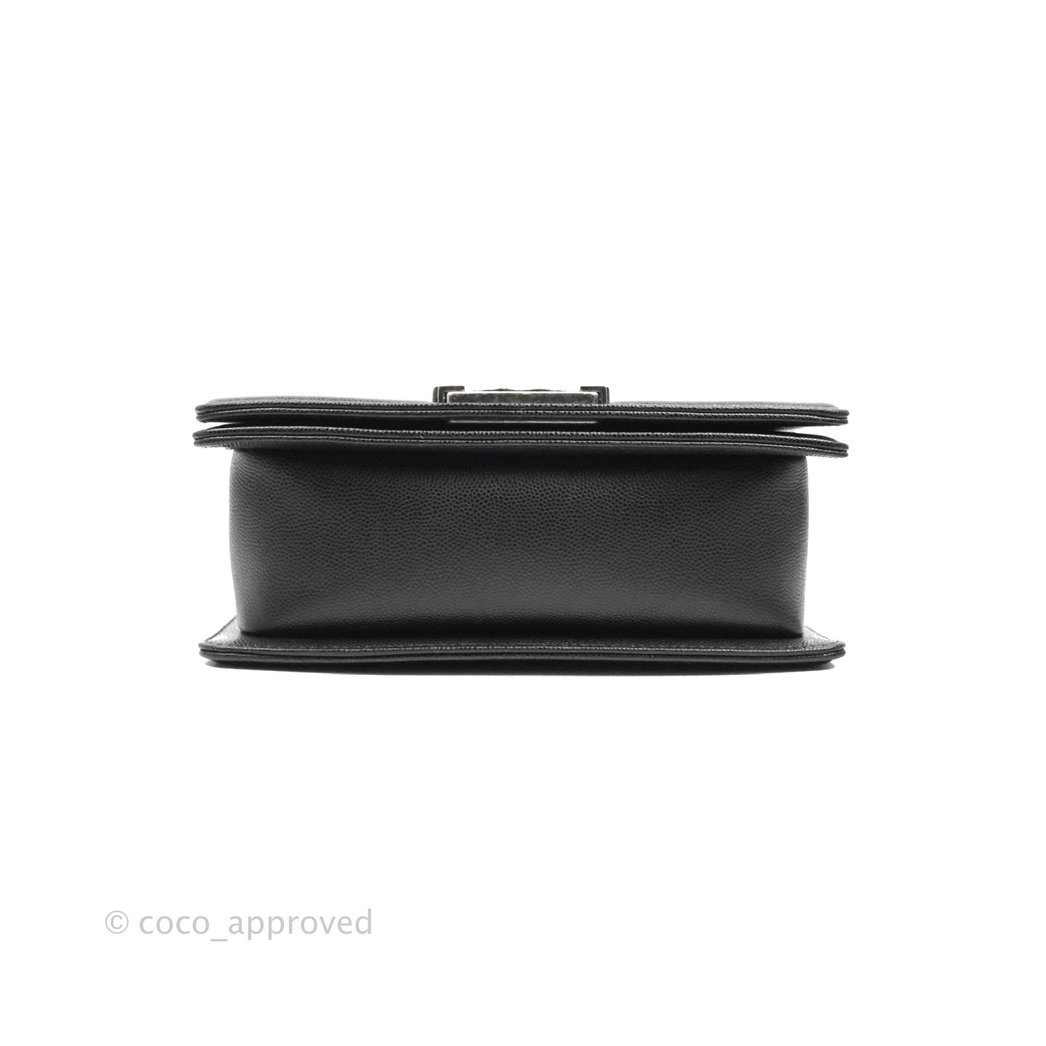 Chanel Boy Quilted Small Handbag Black Caviar Leather with Ruthenium Hardware - Perfect for Evening Events, Parties & Luxury Fashion Accessories